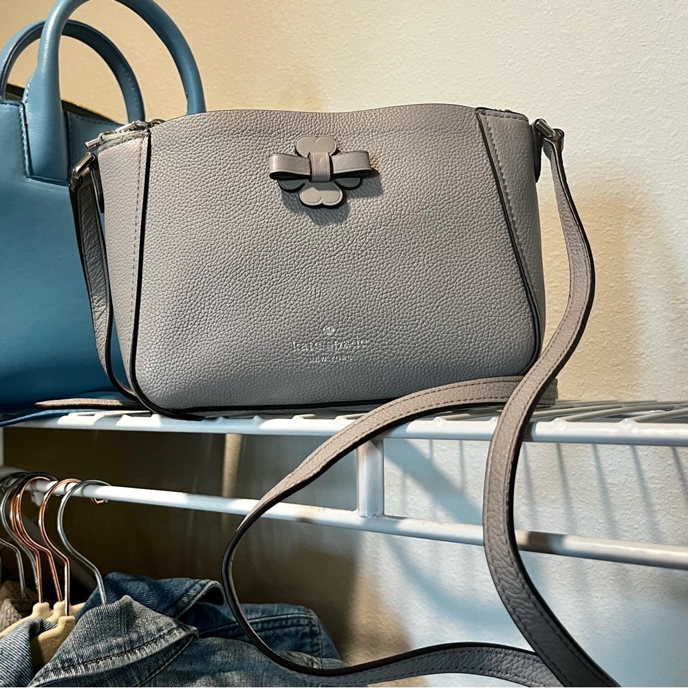 Kate Spade Gray Zipper-top Crossbody Bag